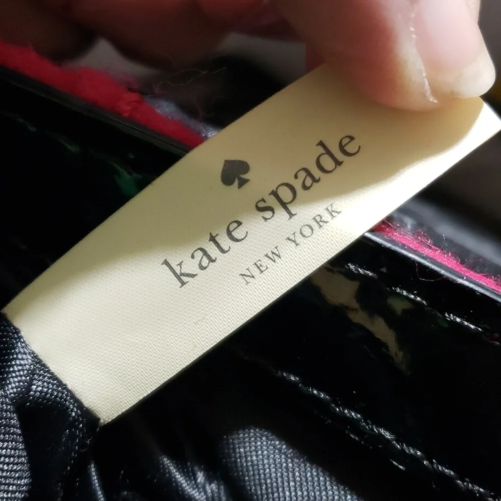 Kate spade pink and red felted crossbody rare